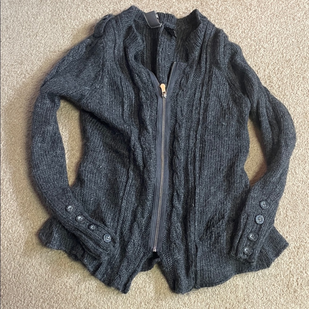 Harley-Davidson Charcoal Cable Knit Cardigan